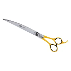 Geib Crab Curved Scissors Level 1 - curved scissors for pet grooming with a single-sided micro-grind