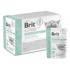 Brit GF Veterinary Diets Cat Pouch Urinary & Stress 85 g nuotrauka