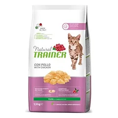 Natural Trainer Kitten With Chicken sausas maistas kačiukams, nėščioms ir žindančioms katėms, 1,5 kg