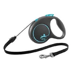 Inercinis pavadėlis šunims – Trixie Flexi Black Design, virvelinis pavadėlis, M, 5 m, (20 kg)