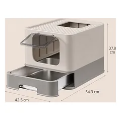 Katės kraiko dėžė 54,3×42,5×37,8 cm — 3 nuotrauka