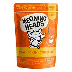 MEOWING HEADS Paw Lickin' Chicken (vištiena/jautiena) 100g 10vnt