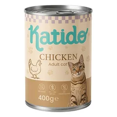 KATIDO Adult Cat Chicken 400 g vištiena su lašių aliejumi katėms nuotrauka