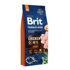 BRIT PREMIUM By Nature Sport sausas pašaras aktyviems šunims, 15 kg parduotuvėje petreon.lt