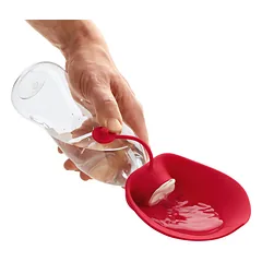 HUNTER kelioninis buteliukas su silikoniniu dubenėliu, 550 ml, raudonas — 2 nuotrauka