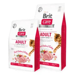 Brit Care Cat Adult Activity Support begrūdis sausas maistas aktyvioms katėms - Pet24