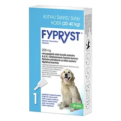 Fypryst antiparazitinis užlašinamasis tirpalas šunims, (20–40 kg), 268 mg