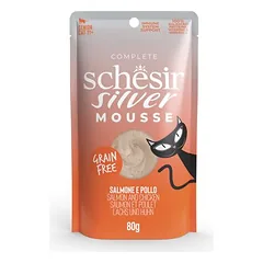 Schesir Silver Mousse drėgnas maistas katėms 12 x 80 g — 4 nuotrauka