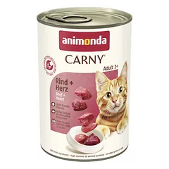 ANIMONDA Cat Carny Adult, skonis: jautiena ir širdelės, 400 g 
