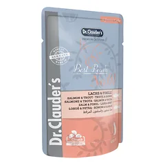 DR. CLAUDER'S Salmon&trout in aspic konservai katėms su lašiša ir upėtakiu 100 g nuotrauka