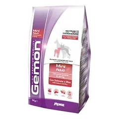 Gemon Mini Adult With Salmon & Rice sausas maistas mažiesiems suaugusiems šunims su lašiša ir ryžiais, 3 kg