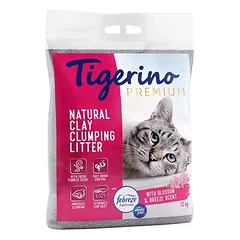 Tigerino x Febreze: Premium kraikas katėms – Febreze gaivus gėlių kvapas, Ekonominė pakuotė 2 x 12 kg — 5 nuotrauka