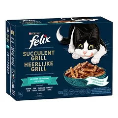 Felix „Tasty Shreds“ maišeliai, drėgnas maistas katėms 12 x 80 g — 2 nuotrauka