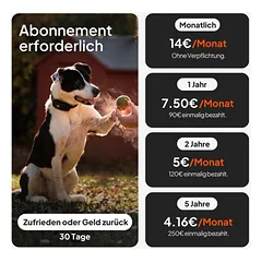 Weenect XT Black GPS sekiklis dideliems šunims (be antkaklio) parduotuvėje zooplus.de