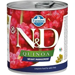 FARMINA N&D Quinoa Dog Weight Management 285 g ėriena šunims, turintiems antsvorio
