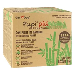 GimDog TRAINING PADS PUPI PIU BAMBOO sugeriantys padėkliukai šunims su bambuko pluoštu, 60x60cm, 50 vnt.