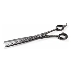 RECORD PROFESSIONAL BLACK SHARK-TEETH SCISSORS (20 TEETH) 19 CM — 1 nuotrauka