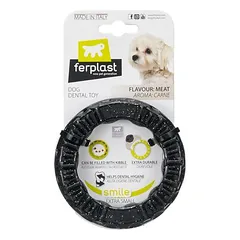 Ferplast žaislas šunims, kramtomasis žiedas Smile, juodas, Dyd. XS: Ø 8,5 x H 1,7 cm — 5 nuotrauka