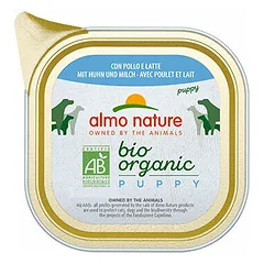 Almo Nature Bio Organic Puppy pastēte ar vistu un pienu 100 g - konservi kucēniem