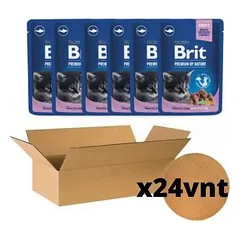 Brit Premium konservai katėms maiš. White Fish Kitten 100g. * 24vnt.