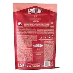 CARNILOVE ACTIVE Dog Venison & Reindeer & Wild Boar sausas pašaras šunims 1,5 kg parduotuvėje ramiosblusos.lt
