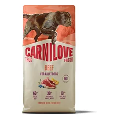 CARNILOVE True Fresh Dog Beef Adult 12 kg sausa maistas su šviežia jautiena suaugusiems šunims