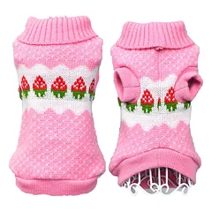 PAW COUTURE gyvūnų augintinių megztinis, rožinis, rožinis, M dydis — 3 nuotrauka