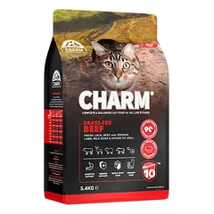 CHARM Grass-Fed Beef sausas maistas katėms su jautiena
