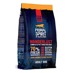 PRIMAL SPIRIT Wanderlust minkštas ėdalas šunims su vištiena ir ryžiais 1 kg