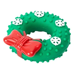 Nobleza žaislas šuniui, vinilinis ratas su snaigėmis, xmas,12x4cm — 3 nuotrauka