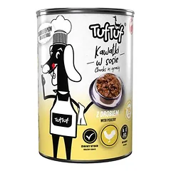 TufTuf Nassfutter für Hunde – Fleischstücke Dose 415 g