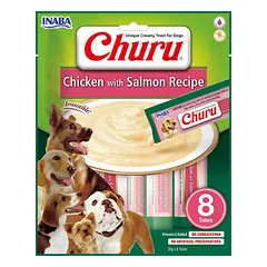 Inaba Churu Dog Chicken Salmon paštetas šunims su vištiena ir lašiša, 160 g (8 vnt.)