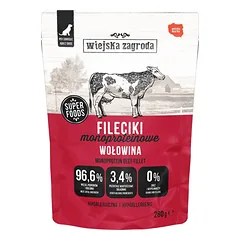 WIEJSKA ZAGRODA Monoproteinowa Fileciki Wołowina 280 g šlapimo maistas šunims