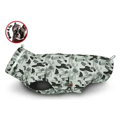 Wolters lauko striukė Camouflage mopsams ir kitoms panašioms veislėms, pilka/juoda