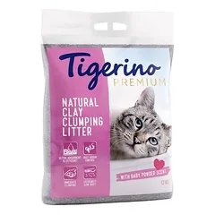Kombi-Paket: Tigerino Premium Katzenstreu + Cosma Snackies Tube