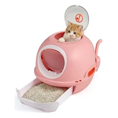 GIANTEX Geschlossene Katzentoilette Mit Doppelteingang Und Schublade