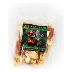 Triušio ausys su minkšta vištiena REAL DOG Snacks 500g