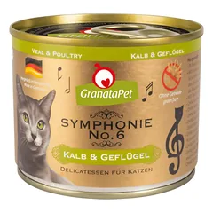 GranataPet Symphonie - daug mėsos turintis kačių maistas, veršiena ir paukštiena