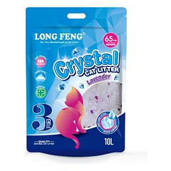 Silikoninis kraikas katėms Long Feng levandų kvapo 10L ( NAUJA PAKUOTĖ )