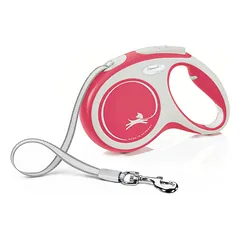 Flexi New Comfort juostinis pavadėlis, raudonas, M, 5m/25kg