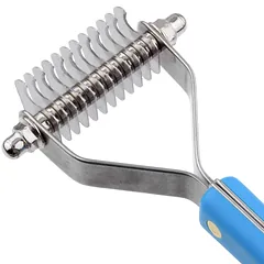 Groom Professional vidutinio kailio grėbliai - kablinis trimeris su plastikine rankena, 12 kabliukų / tarpų, 2,5mm — 2 nuotrauka