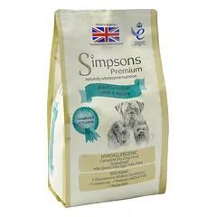 Simpsons Premium Adult Sensitive Lamb & Potato - ėdalas jautriems šunims, ėriena ir bulvės, 2kg — 3 nuotrauka