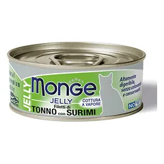 Monge tuno gabaliukai su surimi želė suaugusiems katėms, 80 g