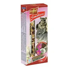 Vitapol Smakers Snack su kokosu ir rožių žiedlapiais, skanėstai šinšiloms 90 g — 4 nuotrauka