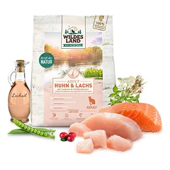 Wildes Land Classic Adult sausas maistas katėms vištiena ir lašiša su daržovėmis, 400 g