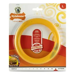 Nylabone Bacon Cheeseburger Extreme Ring Chew - patvarus kramtomas žiedas šunims, su sūrio ir šoninės skoniu