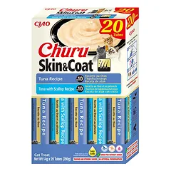 Churu Skin and Coat (mix) kreminis skanėstas katėms su tunu 20vnt