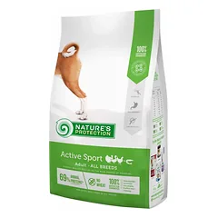 Nature's Protection visų veislių suaugusių aktyvių šunų sausas pašaras su paukštiena ir kriliu, 4 kg — 3 nuotrauka