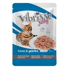 Vibrisse Cat Tuna Jelly konservai suaugusioms katėms su tunu drebučiuose, 70 g nuotrauka