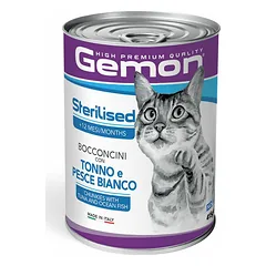 Gemon Wet Cat Chunkies Adult suaugusiems katėms su tunu ir jūros žvimis, 415 g